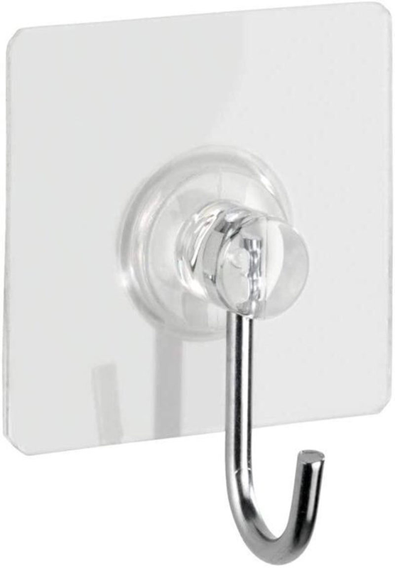 Wenko static loc nickel hook square transparent 4pcs, , medium image number null