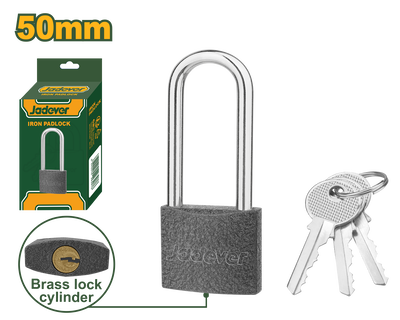 Long shackle iron padlock 50mm jadever, , medium