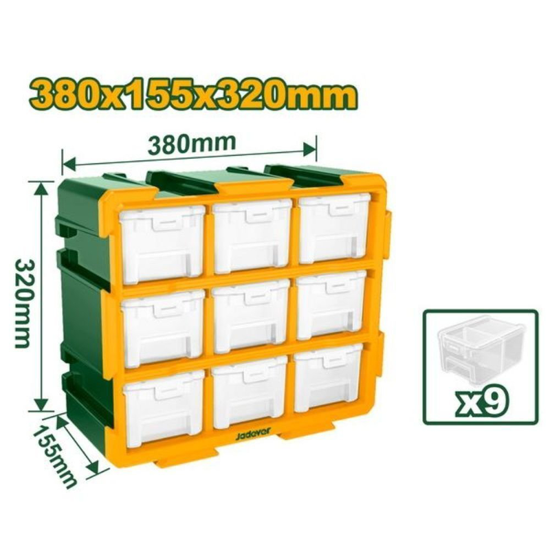 Product image: Jadever modular σετ αποθήκευτικών κουτιών 9 τμχ 38×15,5×32 cm, , medium-null