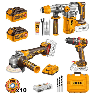 Ingco cosli241183e cordless 3pcs combo kit 20v, , medium