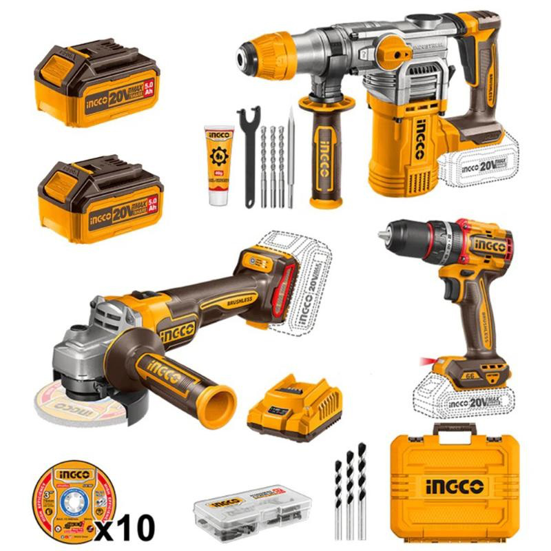 Product image: Ingco cosli241183e cordless 3pcs combo kit 20v, , medium-null