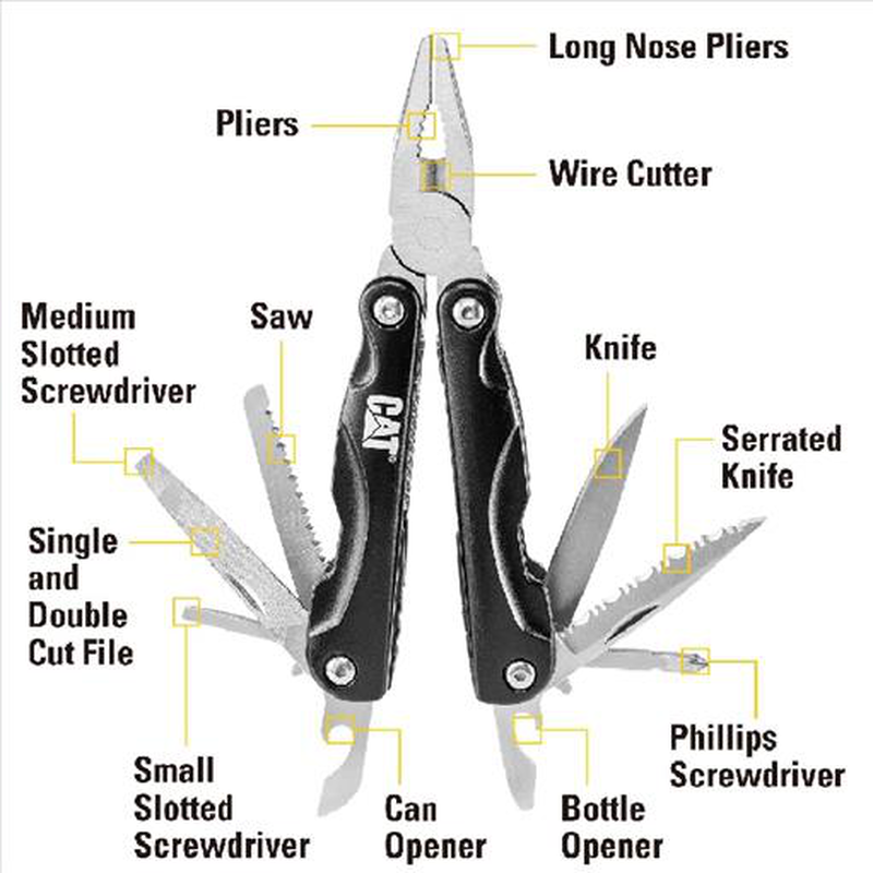 Cat 106303 13 in 1 multi tool black, , medium-null