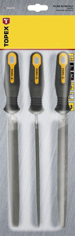 Topex 3pcs steel files 200mm, , medium-null