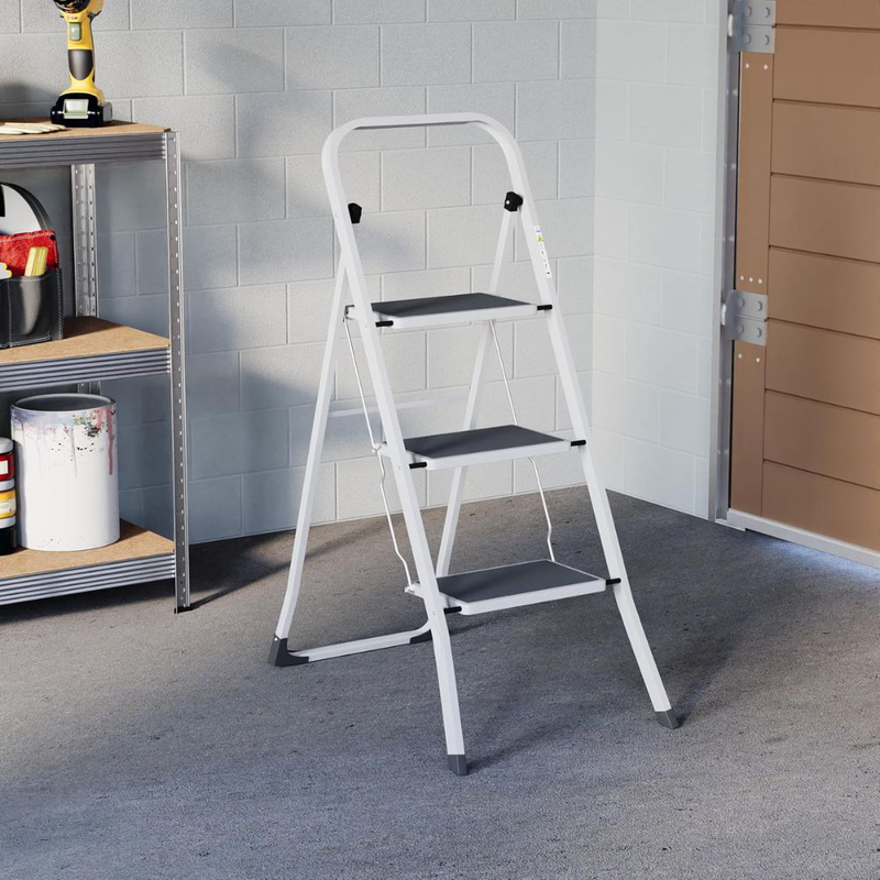 Product image: Kaokey σκάλα βαρέως τύπου 3 σκαλιών έως 150kg μαύρο/ασημί, , medium-null