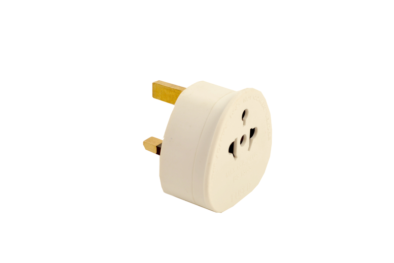 Visitor travel adaptor eu to uk type g in blister image number null