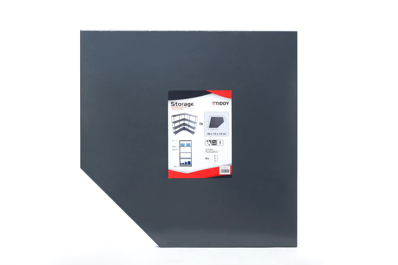 Product image: Tiddy πακετο με 1 γωνιακο ραφι 46cm x 72cm x 72cm με βιδες συναρμολογησης, , medium-null