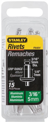 Stanley alumin rivets 3/16x1/4x15., , medium
