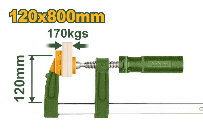 F clamp with plastic handle 120x800mm jadever, , medium-null