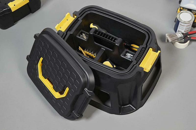 Strata heavy duty step stool black, , medium image number null
