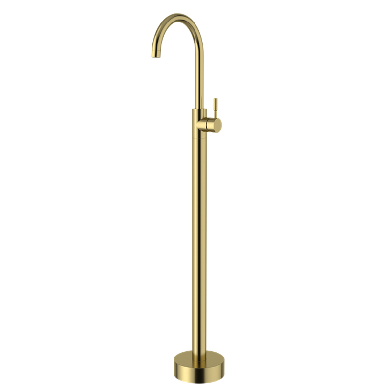 Product image: Floor standing brushed champagne gold basin mixer, , medium-null