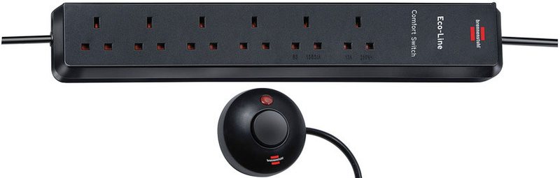 Product image: Brennenstuhl eco-line 6way extension with switch, , medium-null