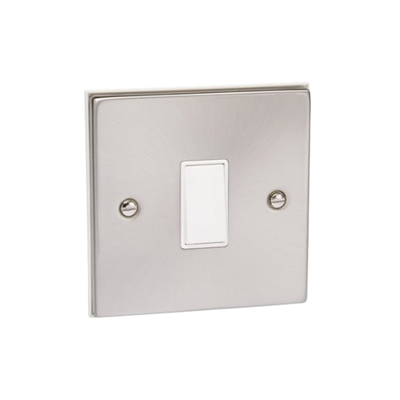 Wall switch  bidirection 10a silver with white gang switch, , medium