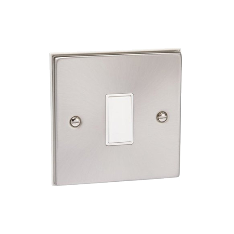 Wall switch  bidirection 10a silver with white gang switch, , medium-null