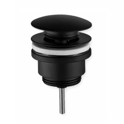 Matte black universal click-clack valve