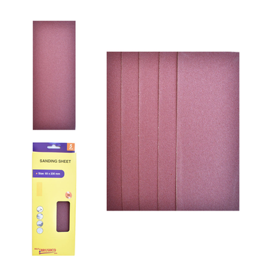 Abrasive rectangle #80 5pcs 93mm x 230mm, , medium