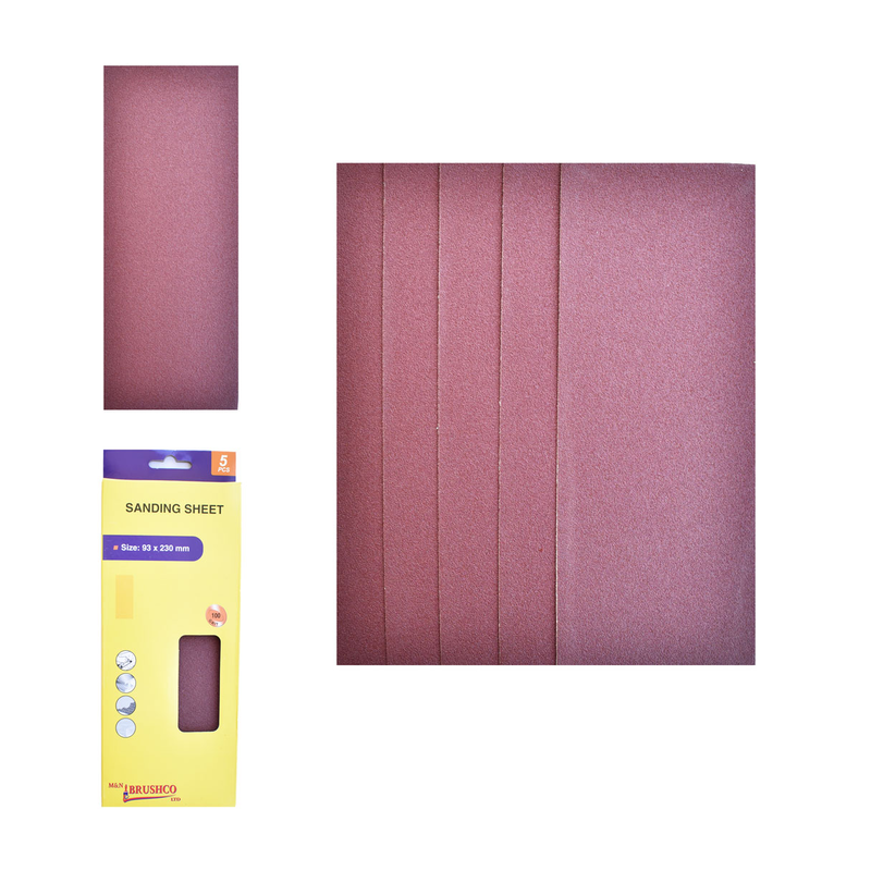 Product image: Abrasive rectangle #80 5pcs 93mm x 230mm, , medium-null