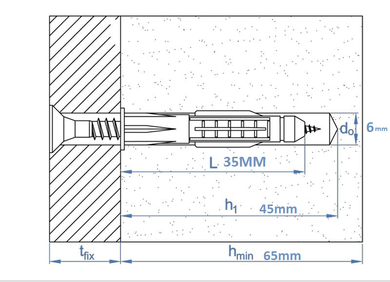 Plasterboard roblax 6x35mm 10pcs, , medium-null