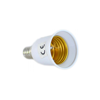 Transformer e14 to e27 plastic white