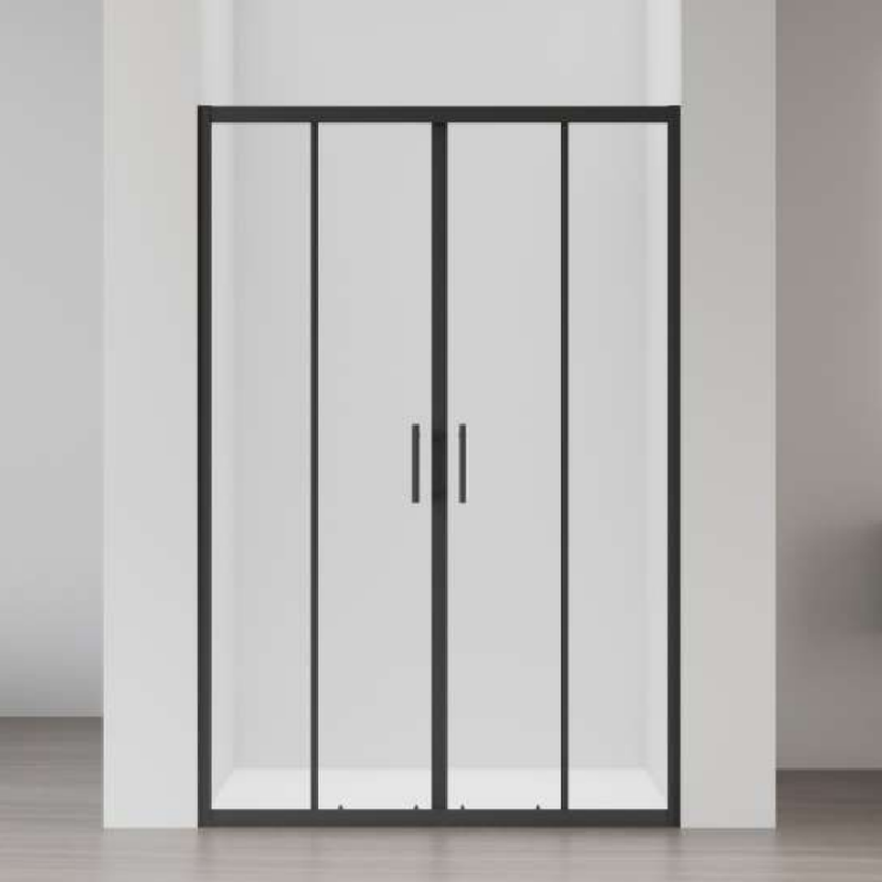 Sliding shower cabin 2 fixed & 2 sliding glasses clear glass-null