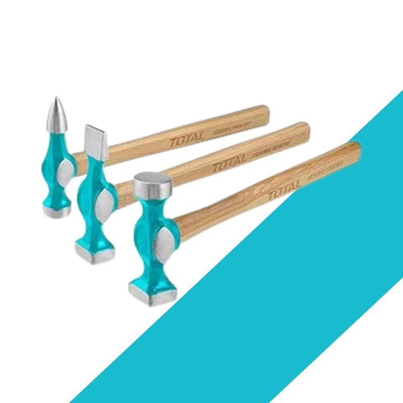Product image: Total επαγγελματικό σετ σφυριών & κόντρες φανοποιίας 7 τεμαχίων με λαβές hickory, , medium-null