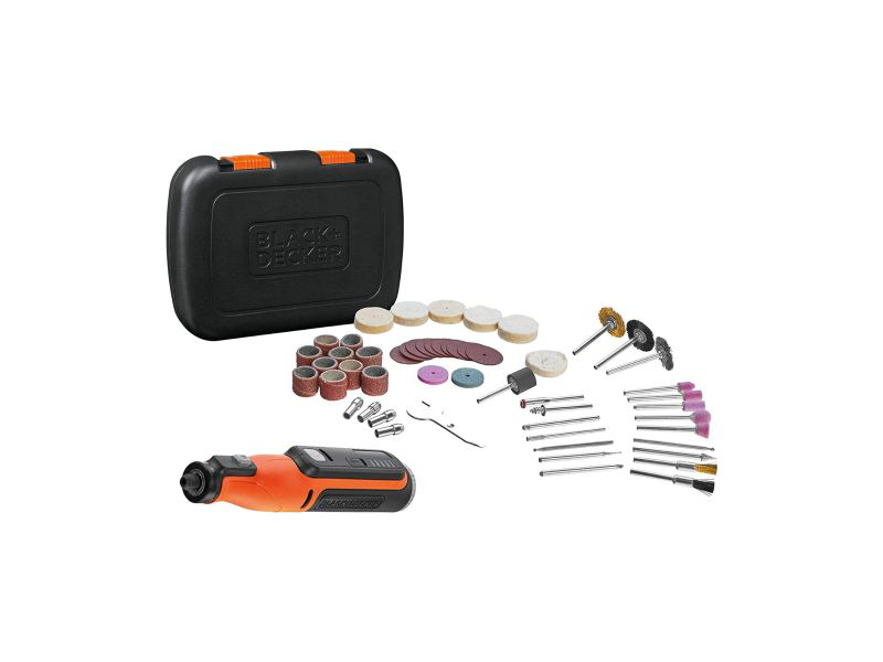 Black + decker multitool 7.2v with accessories 52 pcs bcrt8ik, , medium-null