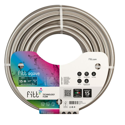 Fitt agave hose 1/2-inch 50m - grey