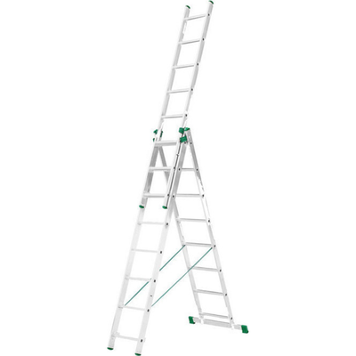 Palbest eurostyl τριπλή σκάλα αλουμινίου 3x11 με ύψος 6,73m, , medium