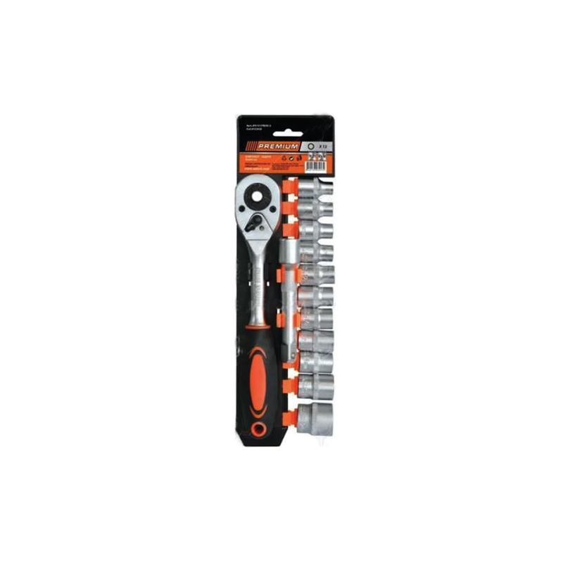 Ratchet wrench and socket set 13 pcs-null