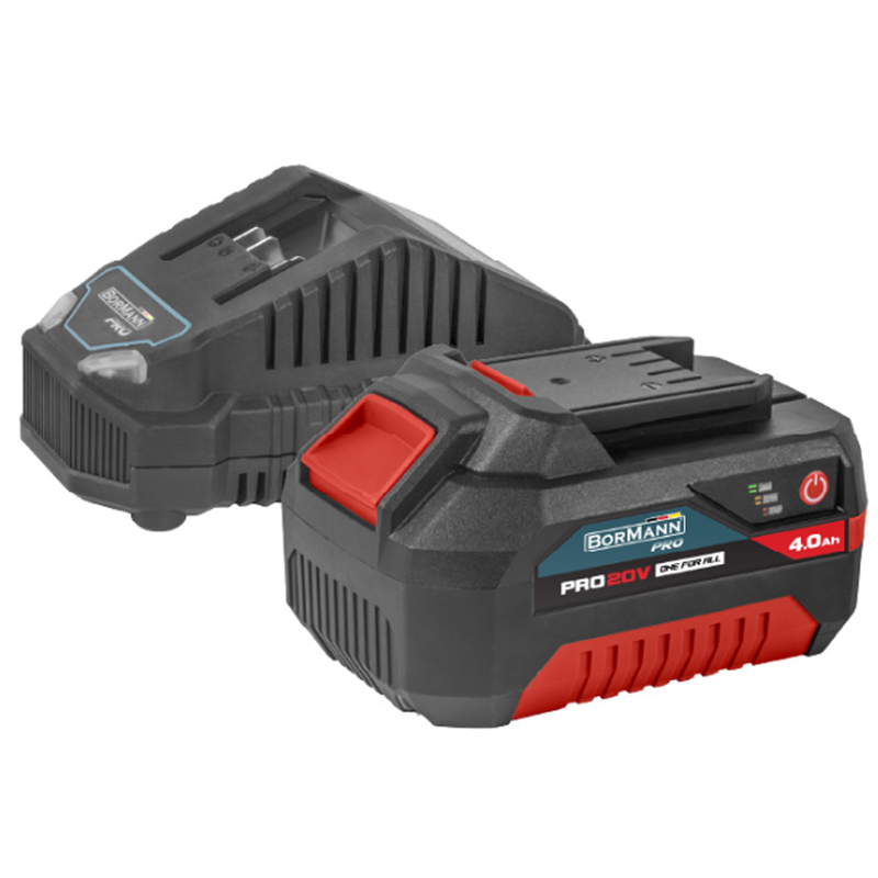 Bormann pro starter kit battery 20v 4.0ah and charger 2.4a bbp9940-null