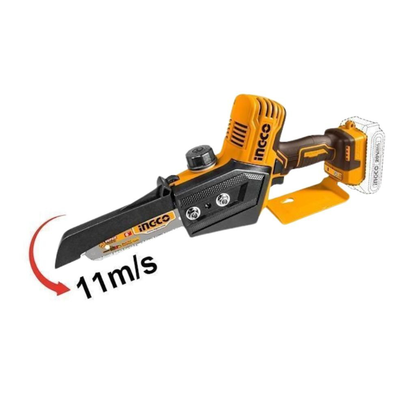 Ingco σετ αλυσοπρίονο 15cm & αλυσοπρίονο 30cm brushless μπαταρίας 20v με 2 μπαταρίες 5ah & φορτιστή, , medium-null