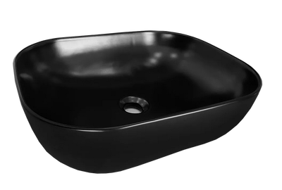 Lea black matte art basin 505x405x135mm, , medium