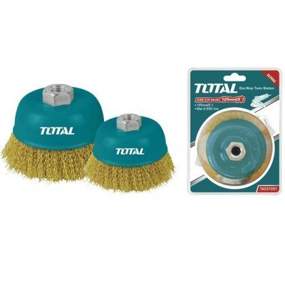 Total wire cup brushes 75mm, , medium