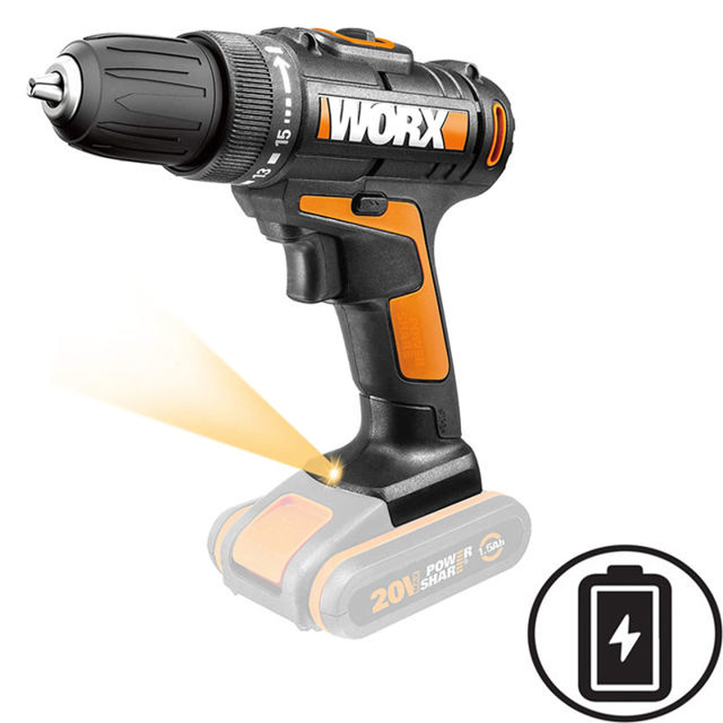 Worx wx101.9 cordless power share drill and driver 30cm solo 20v, , medium-null