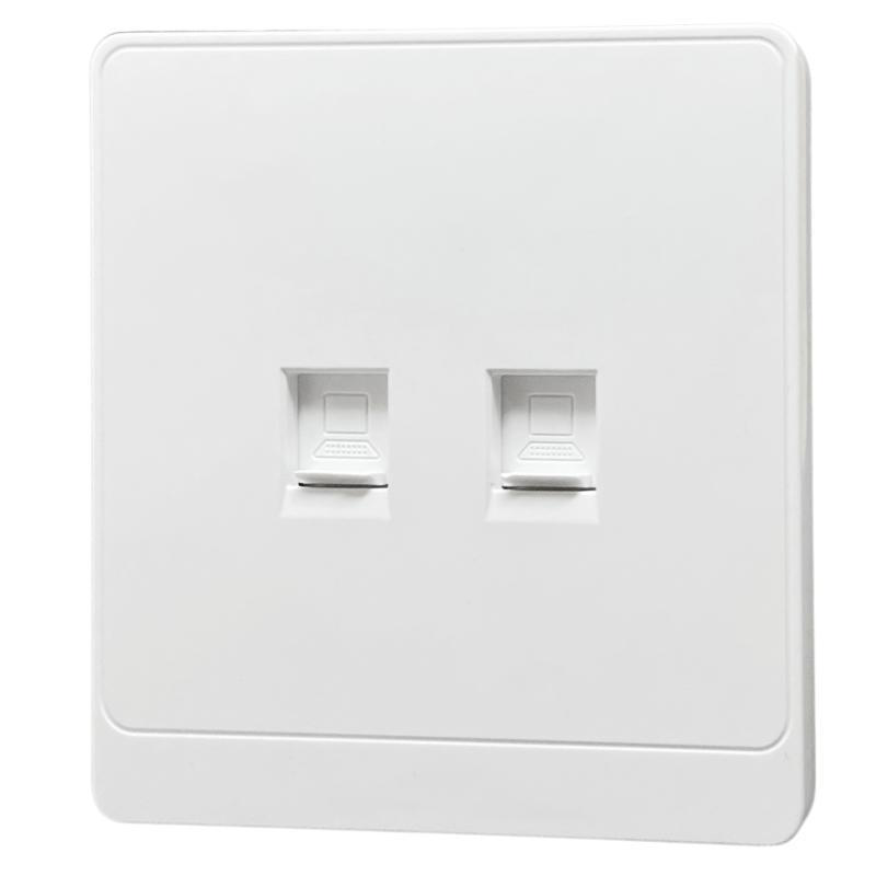 Swf rangg rj45 2gang data socket - white, , medium image number null
