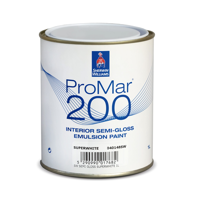 Sherwin-williams® promar® 200 semi-gloss emulsion extra white 1l