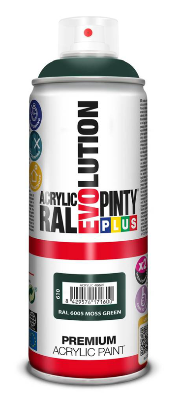 Acrylic paint spray moss green ral 6005 400ml, , medium image number null