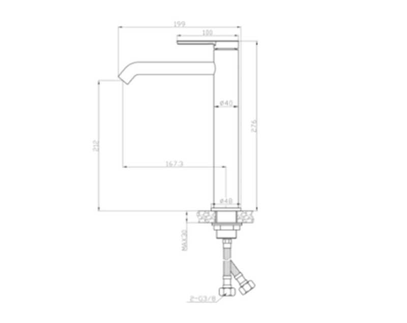Era brushed nickel high spout basin mixer, , medium-null