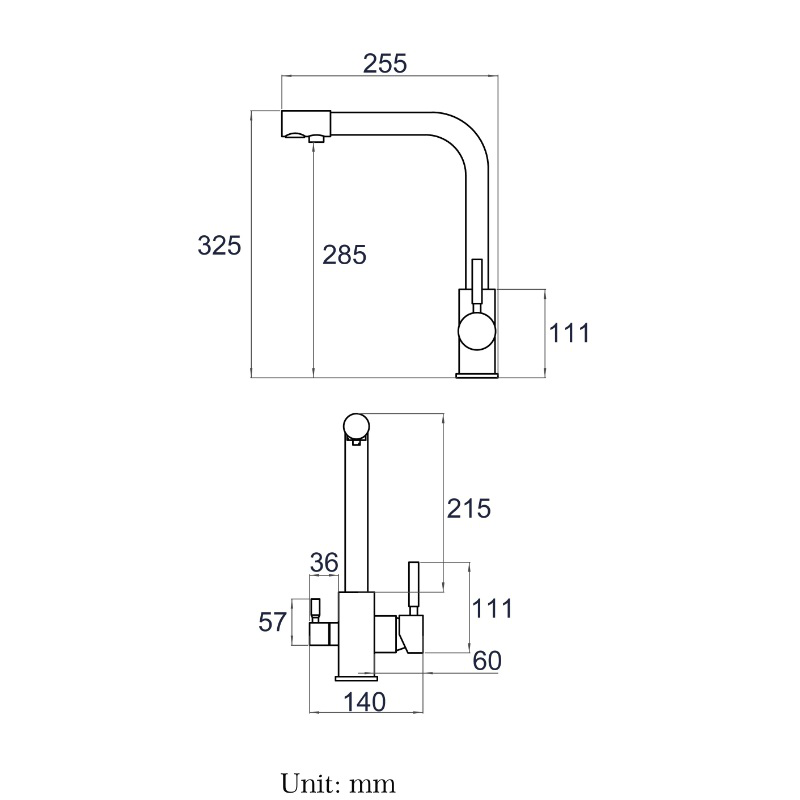 Hofer euromode 3-way kitchen mixer, , medium-null