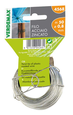 Verdemax round steel wire 0.8mm clear, , medium