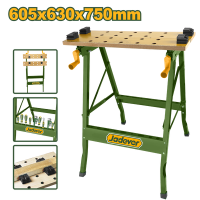 Foldable workbench 605x630x750mm jadever, , medium