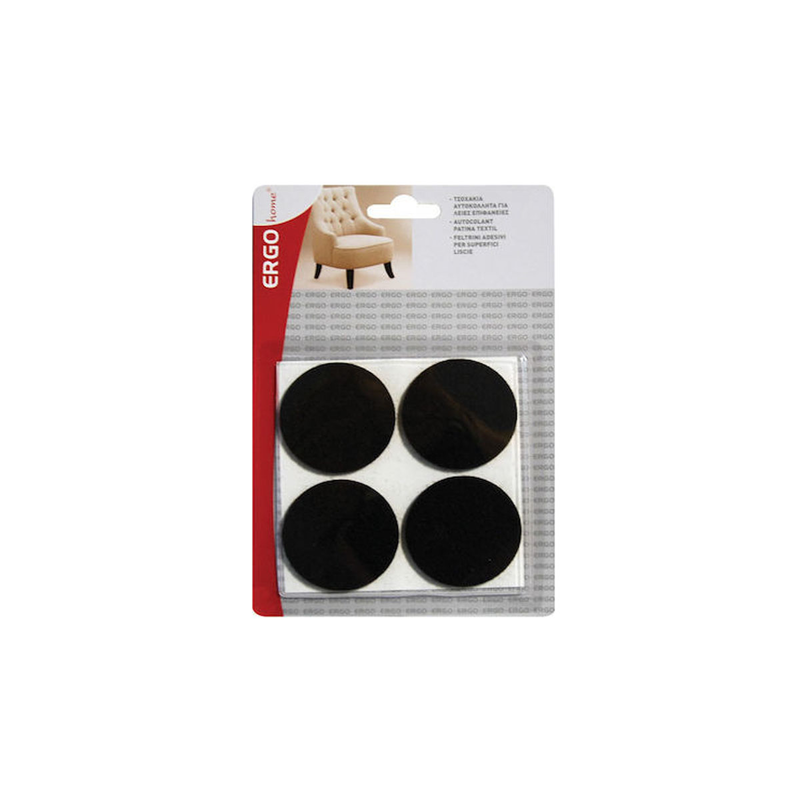 Stickers felt for smooth surfaces &phi;34mm 4 pcs brown-null