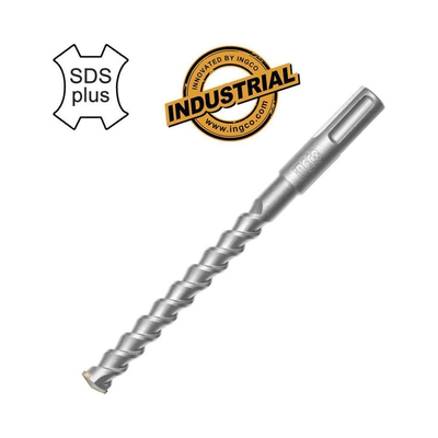 Ingco τετράκοπη αρίδα 8x210mm καρβιδίου με sds plus στέλεχος για δομικά υλικά, , medium