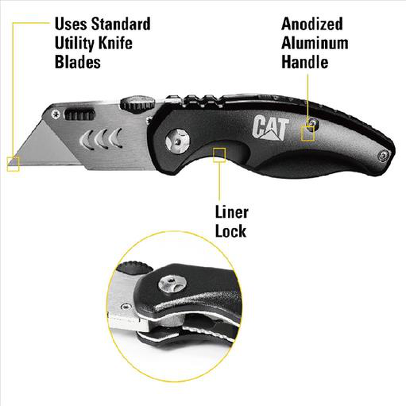 Product image: Cat 106302 16cm folding utility knife, , medium-null