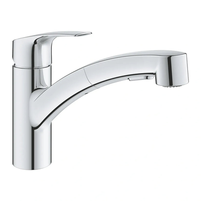 Grohe eurosmart single lever sink mixer with pull-out spray chrome (special offer), , medium