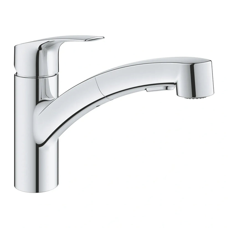 Grohe eurosmart single lever sink mixer with pull-out spray chrome (special offer), , medium-null