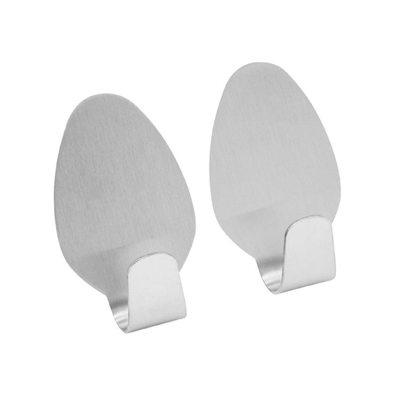 Fackelmann tecno oval hook 2pcs stainless steel, , medium-null