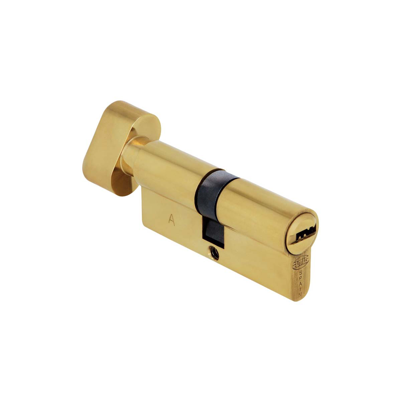 Door cylinder with hand and 5 keys 9800-60 (30-30) water. Polished-null