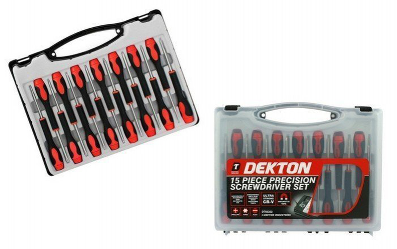 Product image: Dekton σετ κατσαβιδιών 15 τεμαχίων με θήκη μεταφοράς, , medium-null