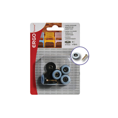Furniture caps screws with shock absorber φ19mm 8 pcs gray, , medium