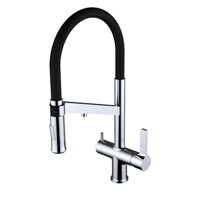 Chef kitchen mixer 3way chrome&black, Black, medium